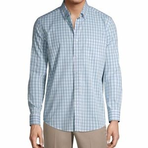 George Blue Checkered Large Button Down